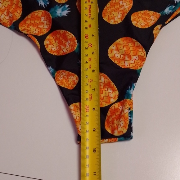 Woman Orange pineapple cheeky bikini beach summer  vacation pool size sm/med - Picture 5 of 6